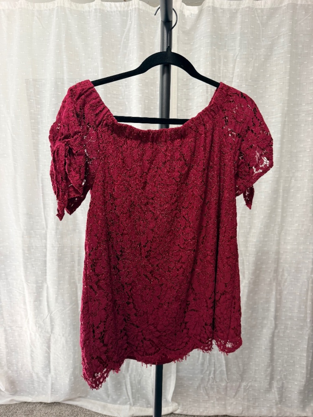 Chance or Fate Burgundy Lace Top - M